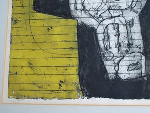 Cees Kortlang - Ingelijste kleurenets , Ontsnapping– gesigneerd – nr 7 van 15 ex. - 1968 kopen? Bied vanaf 65!