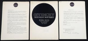 Dominique Laporte - Silverprint, Modeshowcatalogus van Givenchy inclusief foto's en programmaboekjes kopen? Bied vanaf 35!
