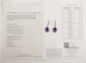 2,53ct amethist en diamanten oorbellen kopen? Bied vanaf 850!