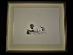 Metten Koornstra - Meester van de Verstilling - gelimiteerde ETS - "Man in Landschap - gesigneerd kopen? Bied vanaf 10!