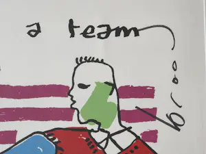 Herman Brood - We're a Team - Handgesigneerd - E.A kopen? Bied vanaf 400!
