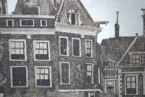 Willem Witsen - Ets - 1912 - het Beurspoortje Amsterdam - fraai ingelijst kopen? Bied vanaf 250!