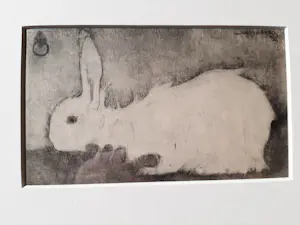 Jan Mankes - Originele Heliogravure, Wit konijntje 1923 kopen? Bied vanaf 120!