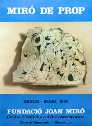 Joan Miro - Affiche “Miró de Prop - Barcelona, 1985”. Gesigneerd in de plaat. vendu pour 25€ !