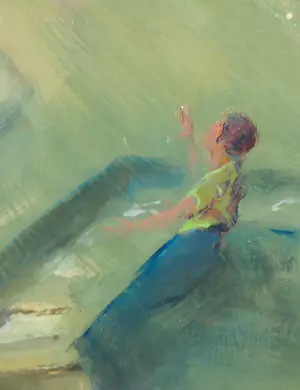 Niet of onleesbaar gesigneerd - Olieverf op board, De tweenen computrabelen - Ingelijst kopen? Bied vanaf 1!