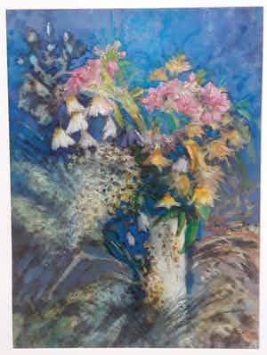 Jan van der Veer - Vaas met Bloemen verkocht voor € 30!