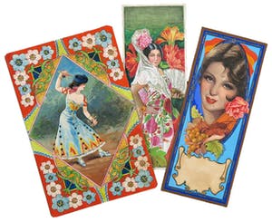 Niet of onleesbaar gesigneerd - Gouache en aquarel, Lot van drie ontwerptekeningen kopen? Bied vanaf 1!