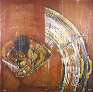 Hannes Postma - Olieverf op doek, Bovenaanzicht I - Ingelijst (Zeer groot) kopen? Bied vanaf 1!