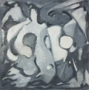 Mado Schoolmeesters - Olieverf op doek, Composition en gris - Ingelijst (Groot) kopen? Bied vanaf 200!