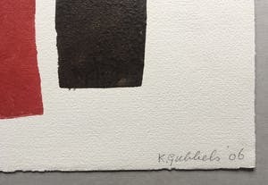 Klaas Gubbels - sjabloondruk 'Stilleven in Bruin en Rood’ - 2006 - oplage 18 ex. kopen? Bied vanaf 285!