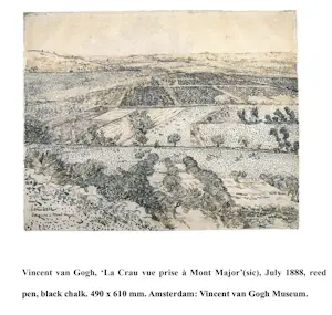 Vincent van Gogh - Lithografische poster - ‘La Crau vue prise à Mont Major’- Nieuwstaat kopen? Bied vanaf 45!