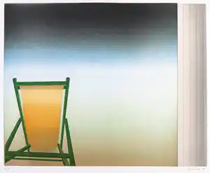 Jean Solombre - Aquatint, Strandstoel verkocht voor € 35!