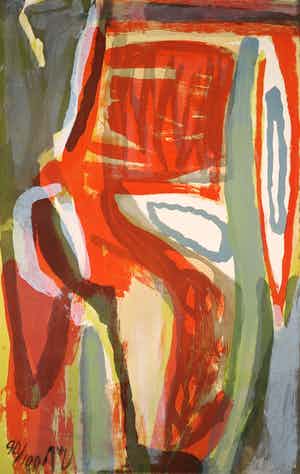 Bram van Velde - Litho, Ecoute verkocht voor € 400!