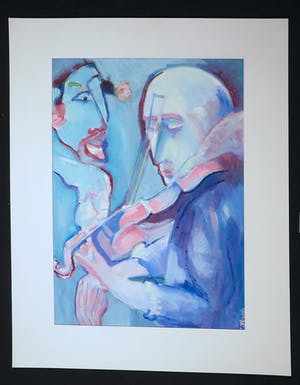 Joe Wols - Acryl op papier, Figuren kopen? Bied vanaf 1!