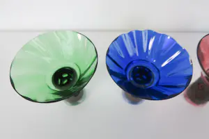 Borek Sipek - / Ajeto voor Alterego, Vier glazen kaarsenhouders in verschillende kleuren kopen? Bied vanaf 100!