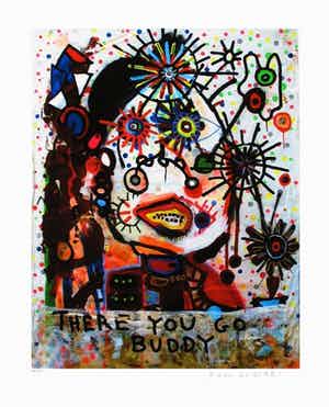 Paul Indrek Kostabi - Handgesigneerde Giclée, There you go buddy verkocht voor € 49!