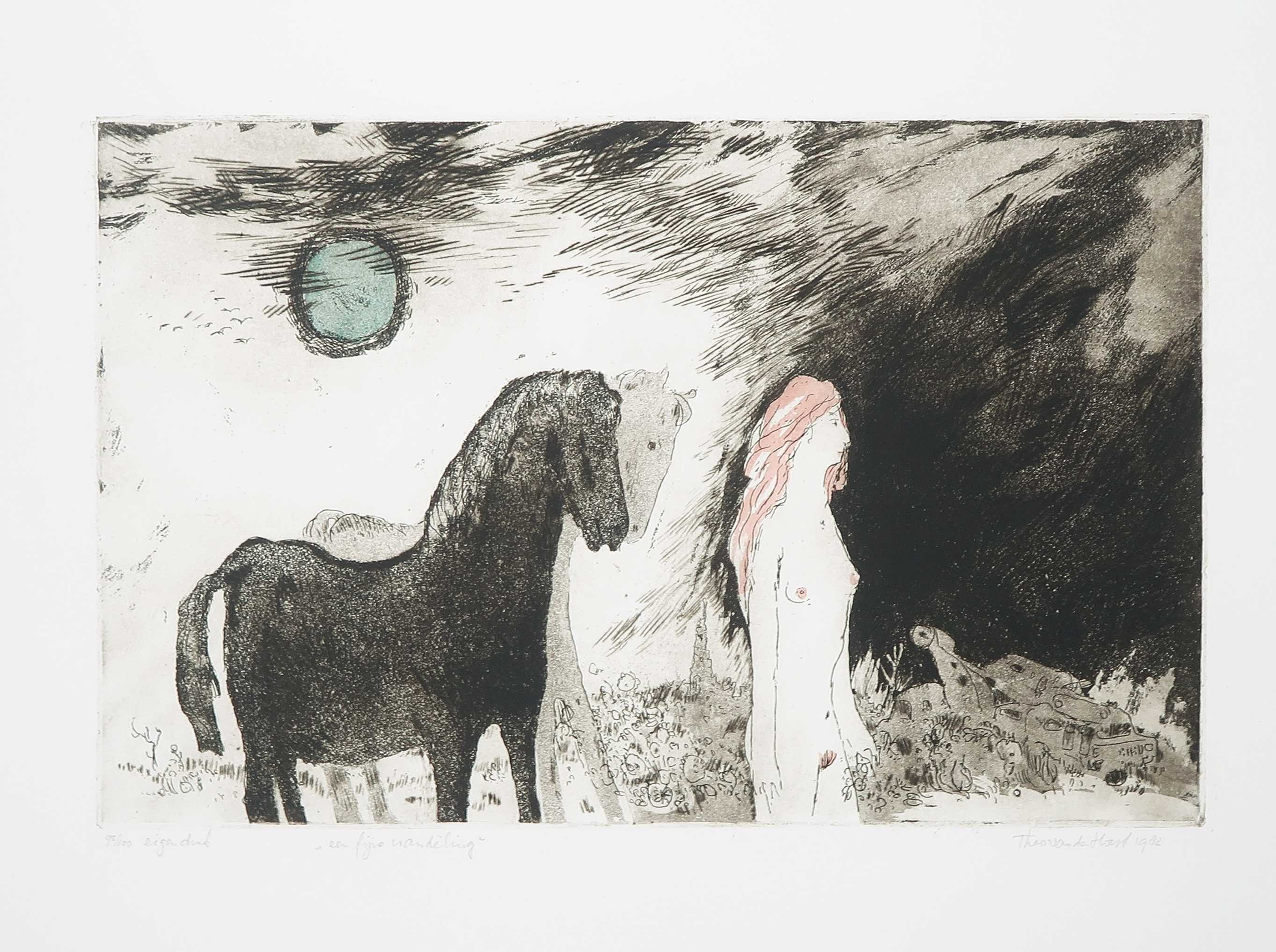 Theo van der Horst - Ets, Een fijne wandeling kopen? Bied vanaf 20!