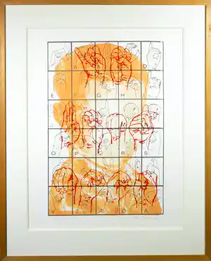 Vittorio Roerade - Litho, Zonder titel - Ingelijst verkocht voor € 51!
