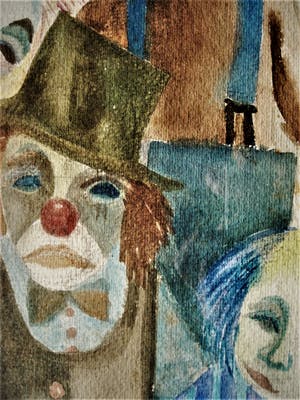 Albert A. Labordus - Nabloei Leidse school - 1960 - Aquarel "Feest!" - gesigneerd kopen? Bied vanaf 1!