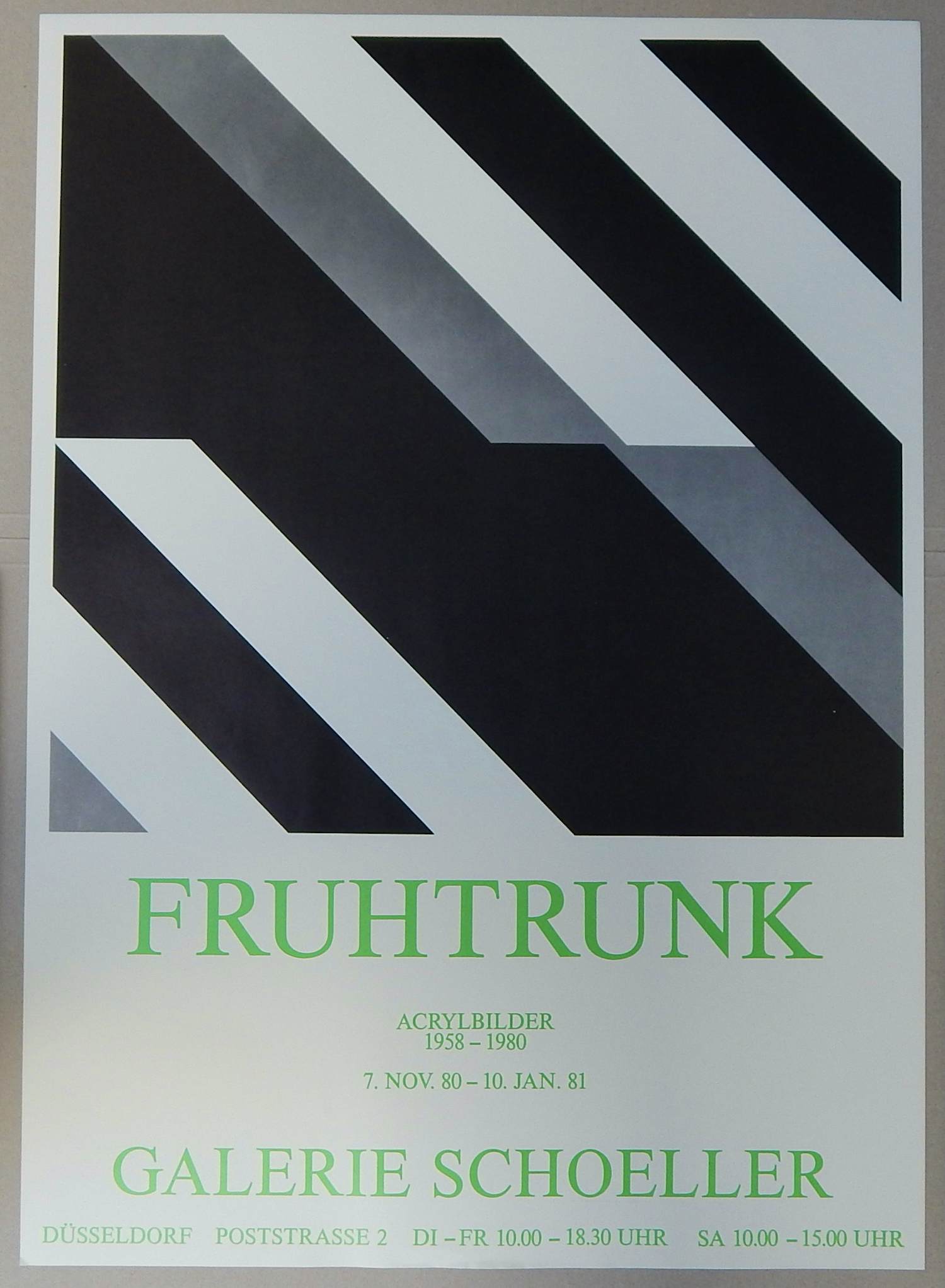 Gunter Fruhtrunk - Ausstellungsplakat Galerie Schoeller Düsseldorf 1980 kopen? Bied vanaf 60!