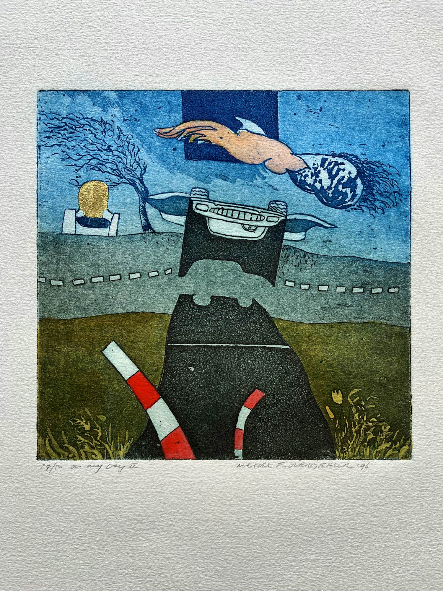 Michel van Overbeeke - "On My Way II" - Ets/aquatint - Gesigneerd - 27/50 - 1996 kopen? Bied vanaf 75!