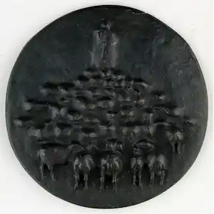 Christl Seth-Hofner - Penning, brons: Herder met Schapen, 1972 verkauft für € 130!