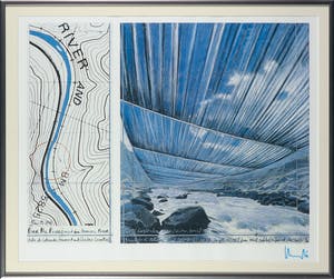 Christo - Handgesigneerd exemplaar Over the river - Ingelijst kopen? Bied vanaf 1!