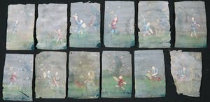 Niet of onleesbaar gesigneerd - Lot van 12 jachtscènes op rijstpapier kopen? Bied vanaf 1!