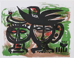 Anton Rooskens - Litho, Compositie - Ingelijst kopen? Bied vanaf 300!