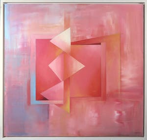 Niet of onleesbaar gesigneerd - Acryl op doek, Zonder titel - Ingelijst kopen? Bied vanaf 1!