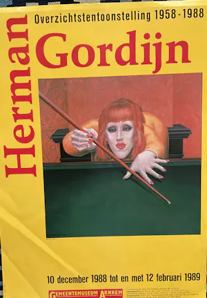 Herman Gordijn - Affiche Gemeente museum Arnhem, overzichtstentoonstelling,gesigneerd in de druk kaufen? Bieten Sie von 20!