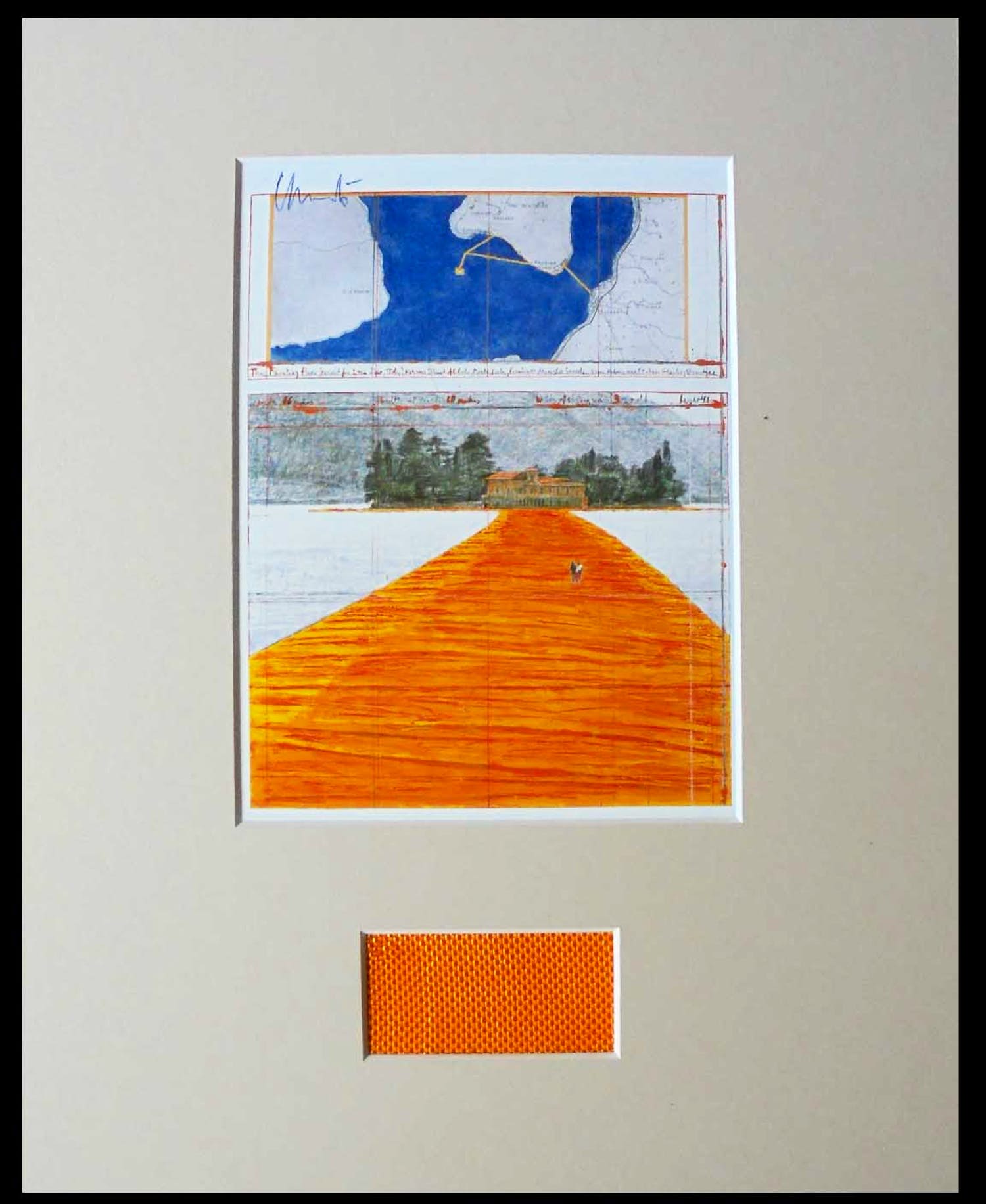 Christo - Collage Lake Iseo , Italy 2014-2016 - handgesigneerd- ready to frame kopen? Bied vanaf 85!