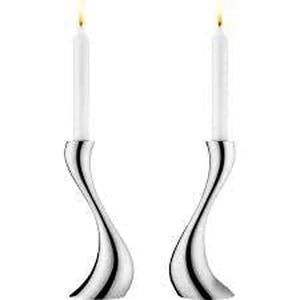 Georg Jensen - 2 design Cobra kandelaars - ontwerp Constantin Wortmann kopen? Bied vanaf 45!