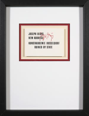 Joseph Beuys - Gesigneerde postkaart, Joseph Beuys New Address: (...) kopen? Bied vanaf 1!