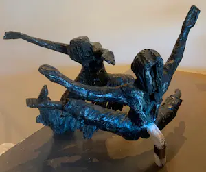 Avi Kenan - Gepatineerd bronzen sculptuur: dansend paar kopen? Bied vanaf 995!