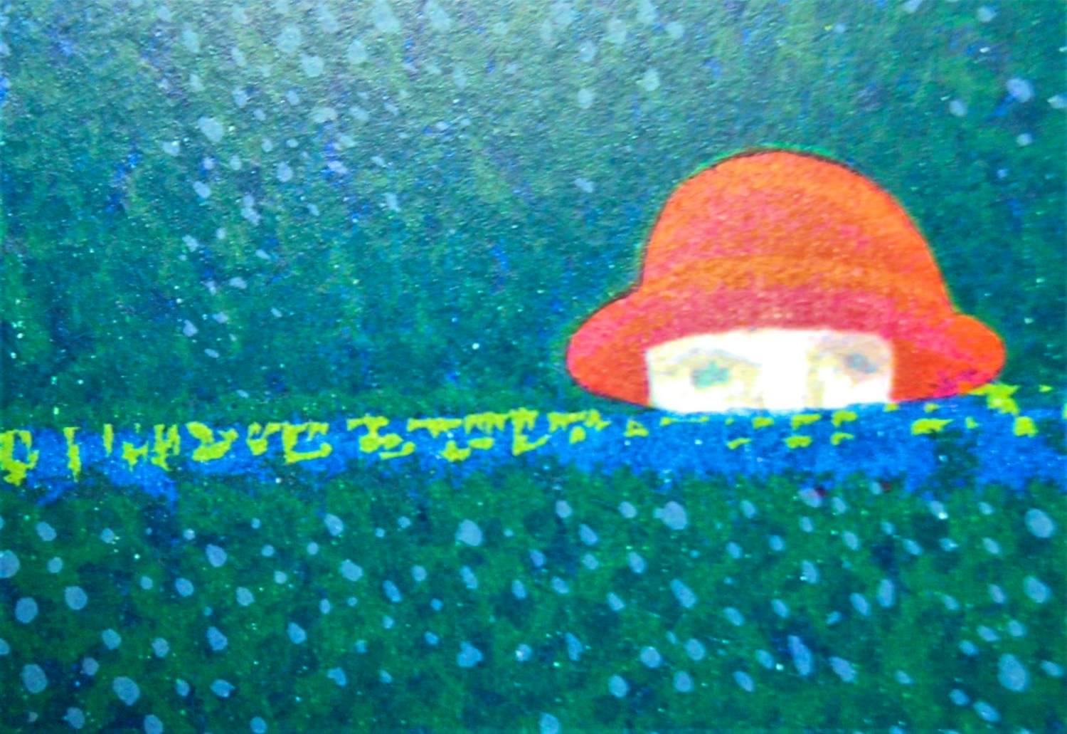 Ilona Schmit - Prachtig, groot landschap met meisje met rood hoedje. kopen? Bied vanaf 75!