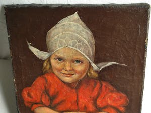 Niet of onleesbaar gesigneerd - Olieverf op doek , Zeeuws meisje ? - gesigneerd kopen? Bied vanaf 1!