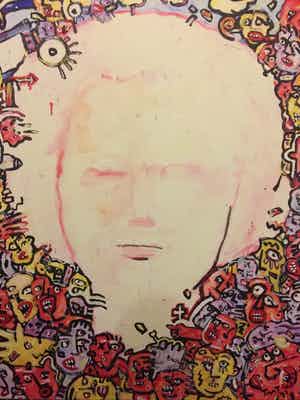 Peter Tuinman - "Pien I" - acryl op doek (groot) uit 1993 verkocht voor € 99!