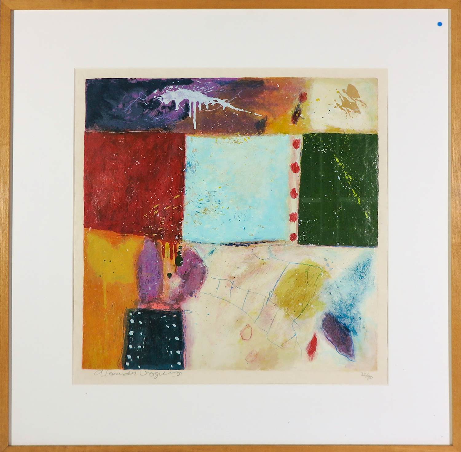 Alexander Vogels - Zeefdruk, Z.T - Ingelijst verkocht voor € 50!