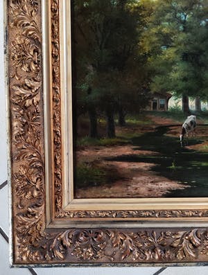 Marinus Adrianus Koekkoek - Landschap met koeien en hengelaar bij een beek kopen? Bied vanaf 850!