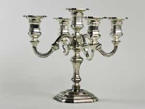 4- armige verzilverde BMF kandelaar verkocht voor € 1!