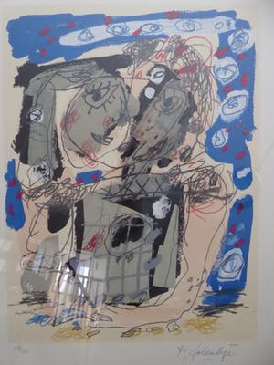 Kees Salentijn - Litho Kees Salentijn - zonder titel - in zware lijst - GAAF kopen? Bied vanaf 95!