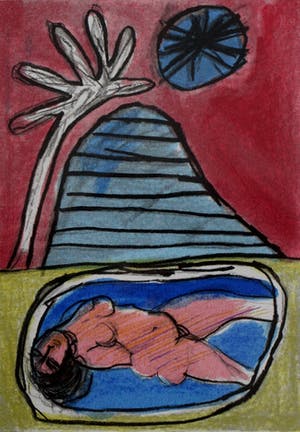 Corneille - ingelijste zeefdruk: naakt kopen? Bied vanaf 130!