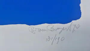Bram Bogart - Blauw - Zwart handgesigneerde litho 1978 kopen? Bied vanaf 645!