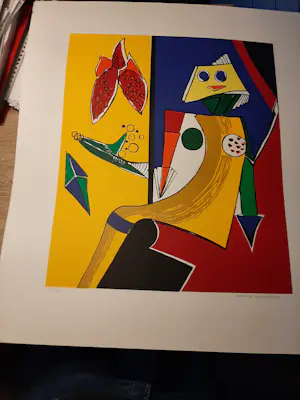 Maartje Wijngaarden - Zeefdruk ABSTRAKT Hand gesigneerd kopen? Bied vanaf 45!