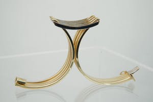 1232 - Elegante 14 karaats gouden Bicolor unisex armband - open model - gekeurd kopen? Bied vanaf 330!