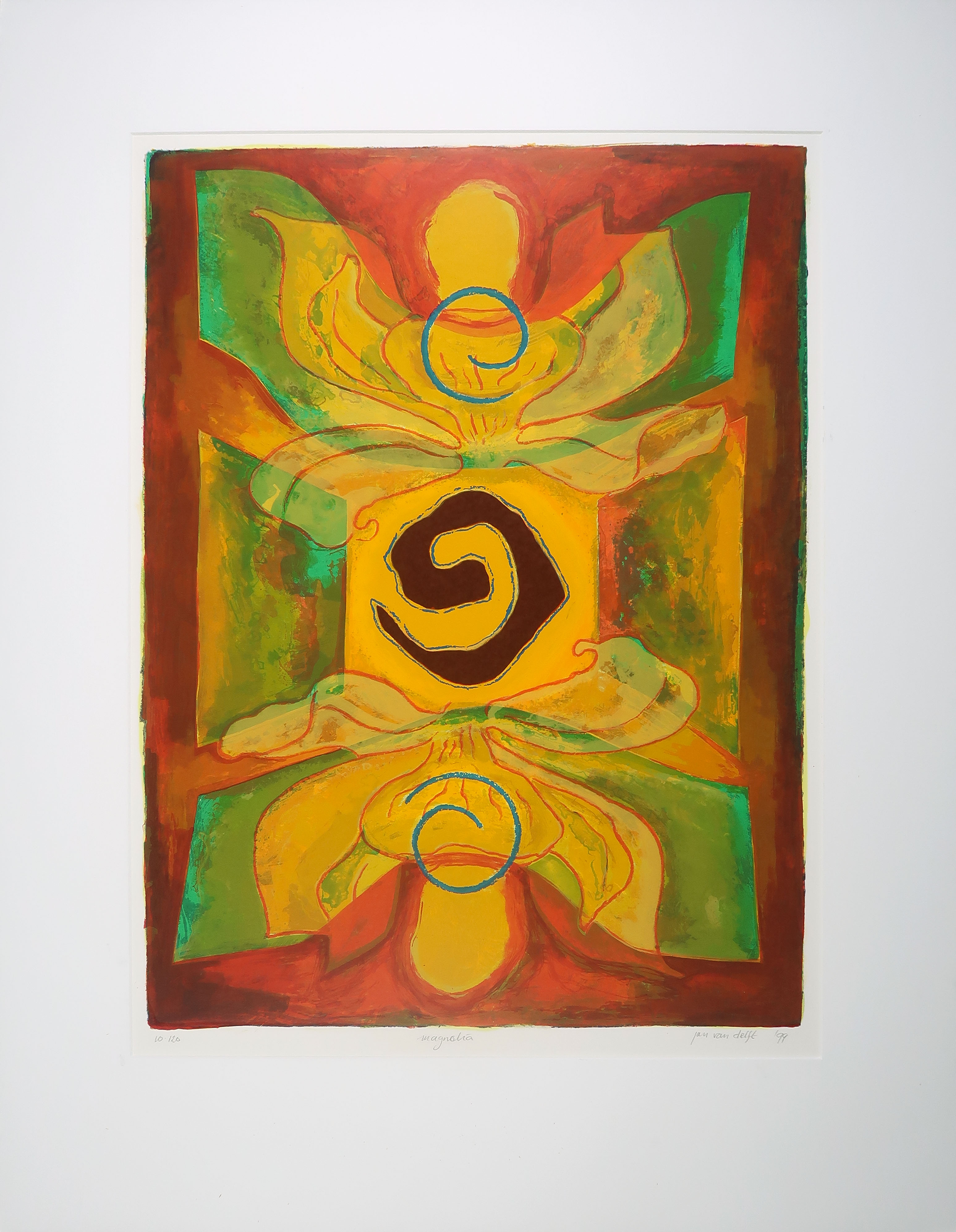 Jan van Delft - Zeefdruk, Magnolia kopen? Bied vanaf 1!