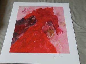Armando - Rotes Gewand (Rood gewaad), Giclee op katoenpapier. Sublieme kleuren! kopen? Bied vanaf 100!