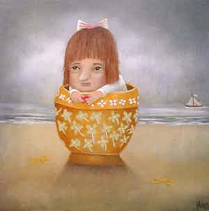 Schilder Hermanus - bloempje verkocht voor € 185!