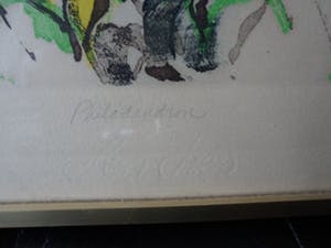 Kenneth Daley - etsen, Aquatint .titel, "Philodendron". kopen? Bied vanaf 10!